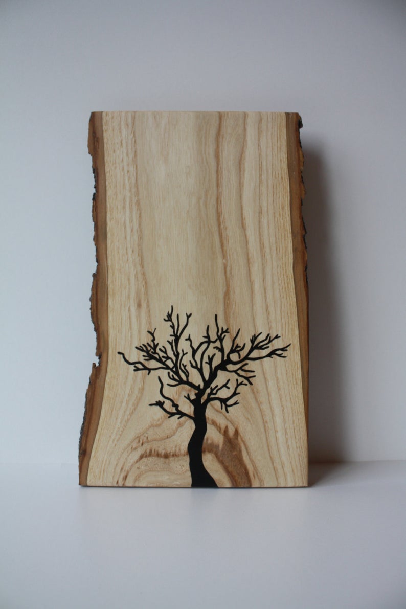 1 - 2 tree hand painted
