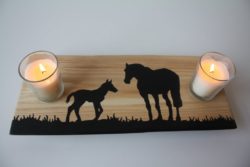 2 - 5 horse hand painted
