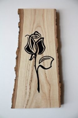 2 Rose Hand Painted