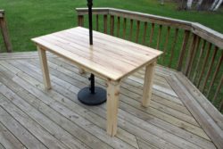 2 deep woods patio table