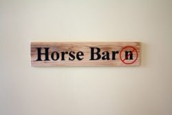 2 horse bar hand painted sign