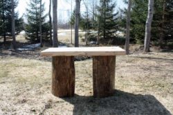 3 pine and maple bench small