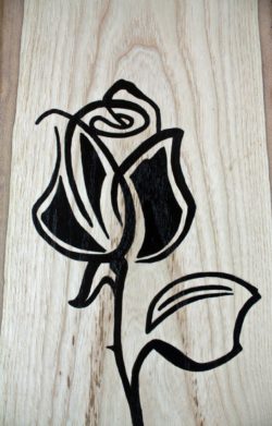 4 Rose Hand Painted
