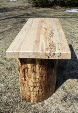 4 pine and maple bench small