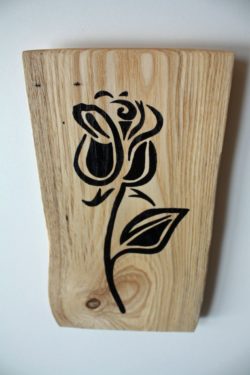 5 - 2 rose hand painted