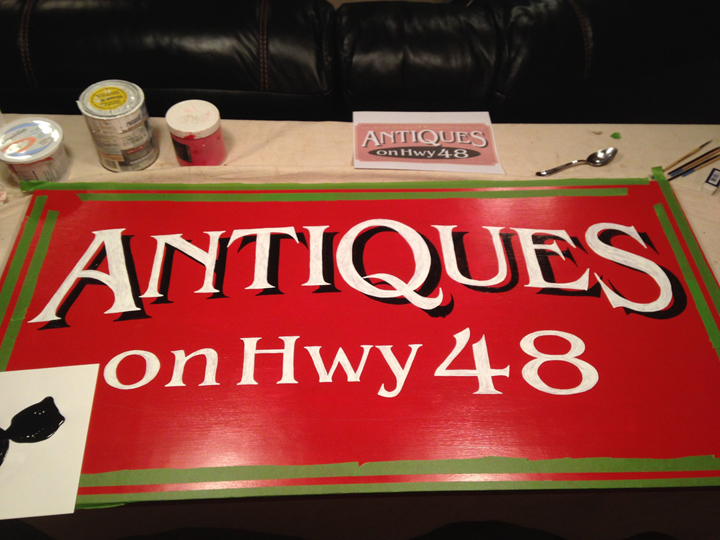 Antiques on 48 Sign 1