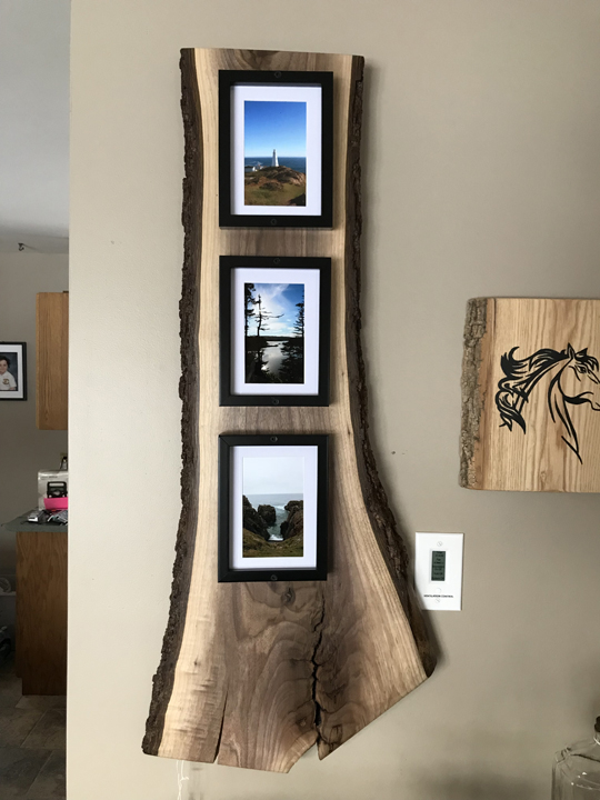 Picture Frame 3 Pics Walnut 1