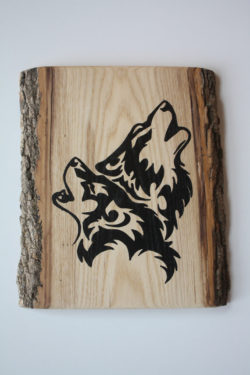 Wall Hanging 2 Wolves 2