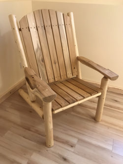 Chair - Cedar Muskoka Style Live Edge Arms 2