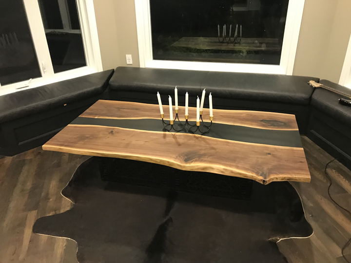 Table - Coffee Walnut and Epoxy River Table 1