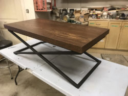 Table - Coffee - X Style Steel Base 5