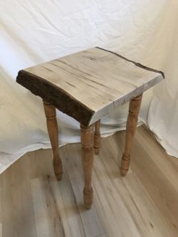 Table - Side Wormy Maple w Repurposed Legs 2