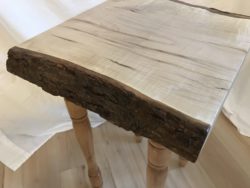 Table - Side Wormy Maple w Repurposed Legs 4