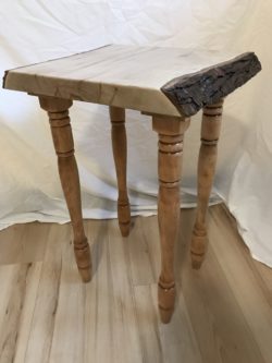 Table - Side Wormy Maple w Repurposed Legs 5