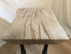 Table - Wormy Maple with Iron Pipe Legs 2