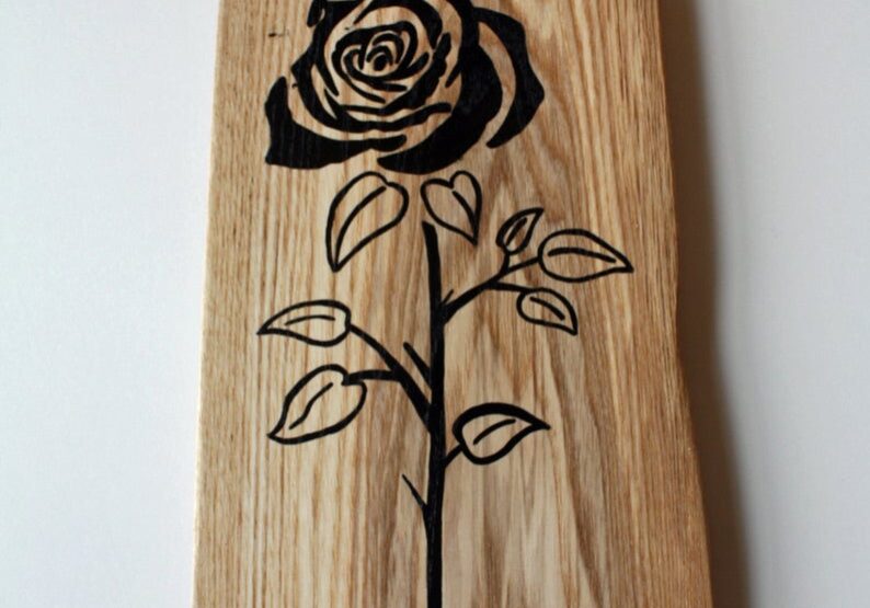 1 - 6 rose hand painted