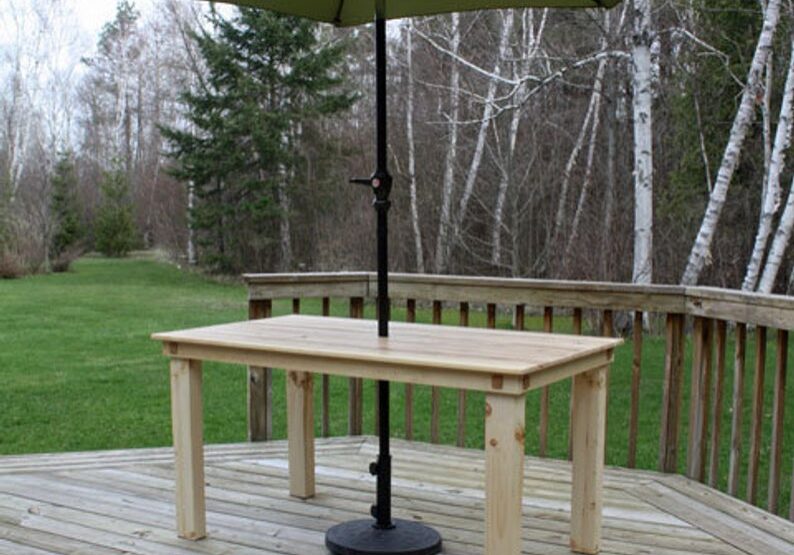 1 deep woods patio table