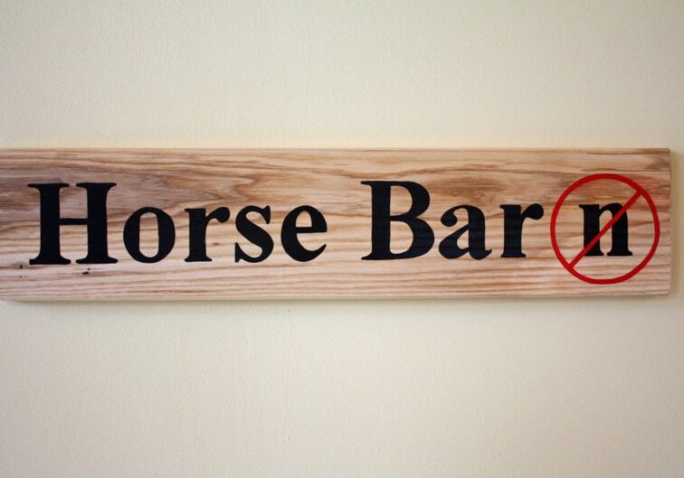 1 horse bar hand painted sign