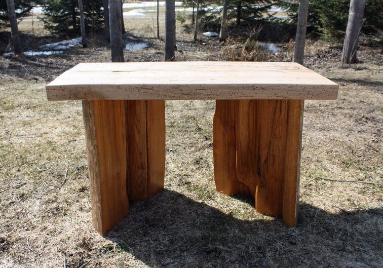 1 pine and maple bench small