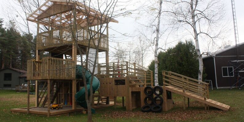 2 custom childrens play structure